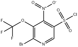 2-Bromo-4-nitro-3-(trifluoromethoxy)pyridine-5-sulfonyl chloride Structure