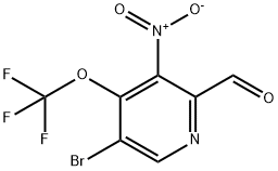 5-Bromo-3-nitro-4-(trifluoromethoxy)pyridine-2-carboxaldehyde Structure