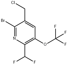 2-Bromo-3-(chloromethyl)-6-(difluoromethyl)-5-(trifluoromethoxy)pyridine Structure