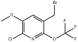 5-(Bromomethyl)-2-chloro-3-methoxy-6-(trifluoromethoxy)pyridine Structure