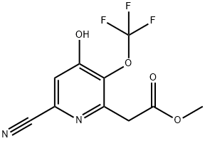 Methyl 6-cyano-4-hydroxy-3-(trifluoromethoxy)pyridine-2-acetate Structure