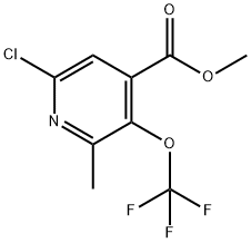 Methyl 6-chloro-2-methyl-3-(trifluoromethoxy)pyridine-4-carboxylate Structure