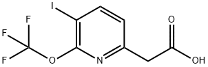 3-Iodo-2-(trifluoromethoxy)pyridine-6-acetic acid Structure