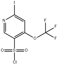 2-Iodo-4-(trifluoromethoxy)pyridine-5-sulfonyl chloride Structure