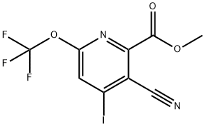 Methyl 3-cyano-4-iodo-6-(trifluoromethoxy)pyridine-2-carboxylate Structure