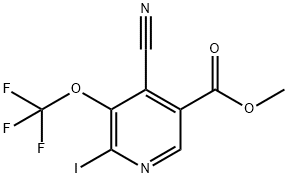 Methyl 4-cyano-2-iodo-3-(trifluoromethoxy)pyridine-5-carboxylate Structure