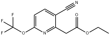 Ethyl 3-cyano-6-(trifluoromethoxy)pyridine-2-acetate Structure