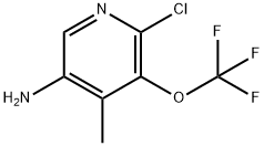 5-Amino-2-chloro-4-methyl-3-(trifluoromethoxy)pyridine Structure