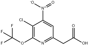 3-Chloro-4-nitro-2-(trifluoromethoxy)pyridine-6-acetic acid Structure