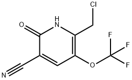 2-(Chloromethyl)-5-cyano-6-hydroxy-3-(trifluoromethoxy)pyridine Structure