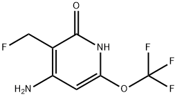 4-Amino-3-(fluoromethyl)-2-hydroxy-6-(trifluoromethoxy)pyridine Structure