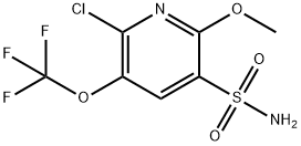 2-Chloro-6-methoxy-3-(trifluoromethoxy)pyridine-5-sulfonamide Structure