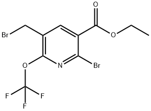 Ethyl 2-bromo-5-(bromomethyl)-6-(trifluoromethoxy)pyridine-3-carboxylate Structure