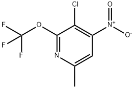 3-Chloro-6-methyl-4-nitro-2-(trifluoromethoxy)pyridine Structure