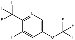 3-Fluoro-5-(trifluoromethoxy)-2-(trifluoromethyl)pyridine Structure