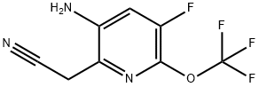 3-Amino-5-fluoro-6-(trifluoromethoxy)pyridine-2-acetonitrile Structure