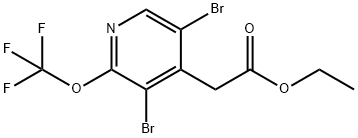 Ethyl 3,5-dibromo-2-(trifluoromethoxy)pyridine-4-acetate Structure