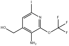 3-Amino-6-iodo-2-(trifluoromethoxy)pyridine-4-methanol Structure