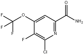 2-Chloro-3-fluoro-4-(trifluoromethoxy)pyridine-6-carboxamide Structure