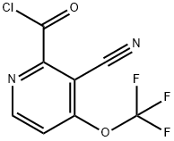 3-Cyano-4-(trifluoromethoxy)pyridine-2-carbonyl chloride Structure