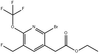 Ethyl 2-bromo-5-(fluoromethyl)-6-(trifluoromethoxy)pyridine-3-acetate Structure