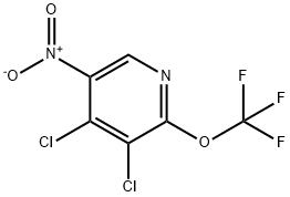 3,4-Dichloro-5-nitro-2-(trifluoromethoxy)pyridine Structure