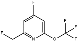 4-Fluoro-2-(fluoromethyl)-6-(trifluoromethoxy)pyridine Structure