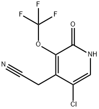 5-Chloro-2-hydroxy-3-(trifluoromethoxy)pyridine-4-acetonitrile Structure