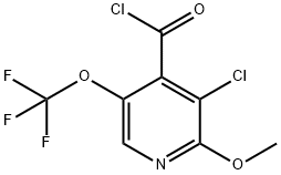 3-Chloro-2-methoxy-5-(trifluoromethoxy)pyridine-4-carbonyl chloride Structure