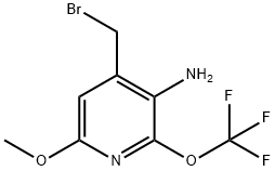 3-Amino-4-(bromomethyl)-6-methoxy-2-(trifluoromethoxy)pyridine Structure