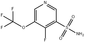4-Fluoro-3-(trifluoromethoxy)pyridine-5-sulfonamide Structure