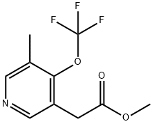 Methyl 3-methyl-4-(trifluoromethoxy)pyridine-5-acetate Structure