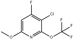 3-Chloro-4-fluoro-6-methoxy-2-(trifluoromethoxy)pyridine Structure