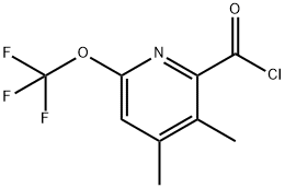 3,4-Dimethyl-6-(trifluoromethoxy)pyridine-2-carbonyl chloride Structure