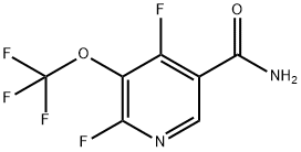 2,4-Difluoro-3-(trifluoromethoxy)pyridine-5-carboxamide Structure