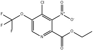 Ethyl 4-chloro-3-nitro-5-(trifluoromethoxy)pyridine-2-carboxylate Structure