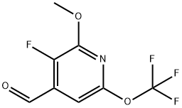 3-Fluoro-2-methoxy-6-(trifluoromethoxy)pyridine-4-carboxaldehyde Structure