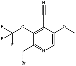 2-(Bromomethyl)-4-cyano-5-methoxy-3-(trifluoromethoxy)pyridine Structure