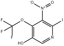 5-Hydroxy-2-iodo-3-nitro-4-(trifluoromethoxy)pyridine Structure