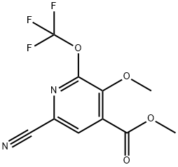 Methyl 6-cyano-3-methoxy-2-(trifluoromethoxy)pyridine-4-carboxylate Structure