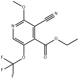 Ethyl 3-cyano-2-methoxy-5-(trifluoromethoxy)pyridine-4-carboxylate 구조식 이미지