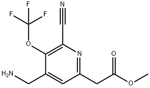 Methyl 4-(aminomethyl)-2-cyano-3-(trifluoromethoxy)pyridine-6-acetate Structure