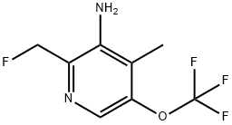 3-Amino-2-(fluoromethyl)-4-methyl-5-(trifluoromethoxy)pyridine Structure