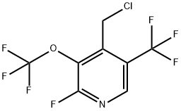 4-(Chloromethyl)-2-fluoro-3-(trifluoromethoxy)-5-(trifluoromethyl)pyridine Structure