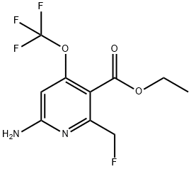 Ethyl 6-amino-2-(fluoromethyl)-4-(trifluoromethoxy)pyridine-3-carboxylate Structure