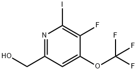 3-Fluoro-2-iodo-4-(trifluoromethoxy)pyridine-6-methanol Structure