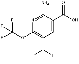 2-Amino-6-(trifluoromethoxy)-5-(trifluoromethyl)pyridine-3-carboxylic acid Structure