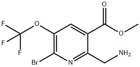 Methyl 2-(aminomethyl)-6-bromo-5-(trifluoromethoxy)pyridine-3-carboxylate Structure