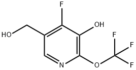 4-Fluoro-3-hydroxy-2-(trifluoromethoxy)pyridine-5-methanol Structure