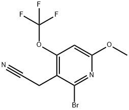 2-Bromo-6-methoxy-4-(trifluoromethoxy)pyridine-3-acetonitrile Structure